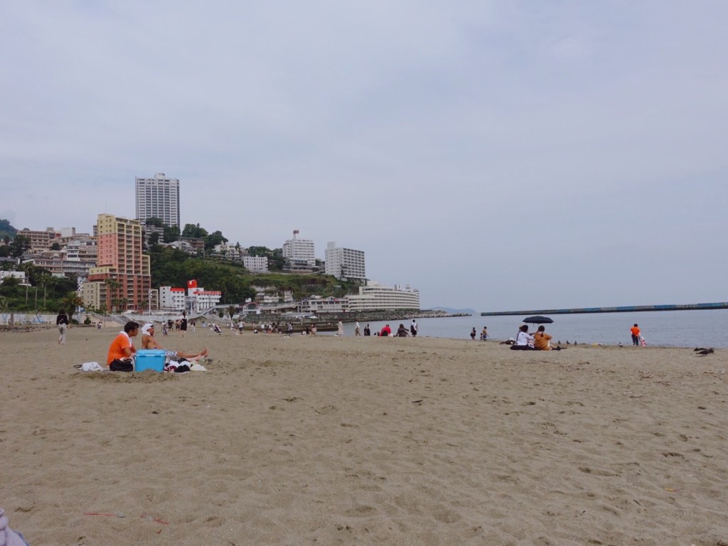 Atami Sun Beach on a cloudy day
